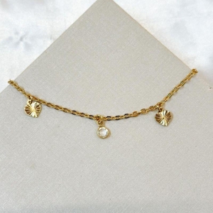 Tornozeleira Corações Lisos