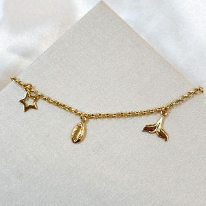 Tornozeleira Estrela Sereia e Concha