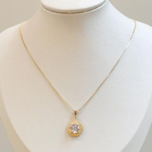 Colar Circulo Zircônia