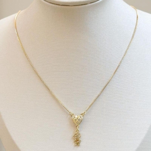 Colar Coração Cravejado Um Menino