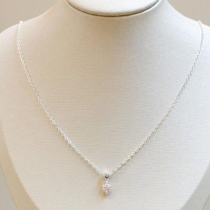 Colar Coração Rosa P