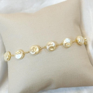 Pulseira Pérola Amassada