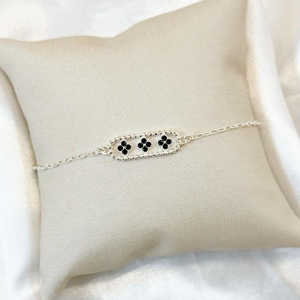 Pulseira Três Trevos Pretos