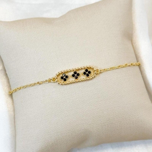 Pulseira Três Trevos Pretos