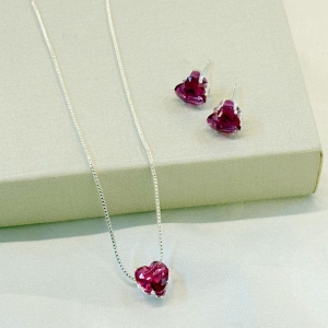 Conjunto Coração Pink