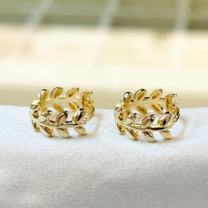 Brinco Argolinha Folhas