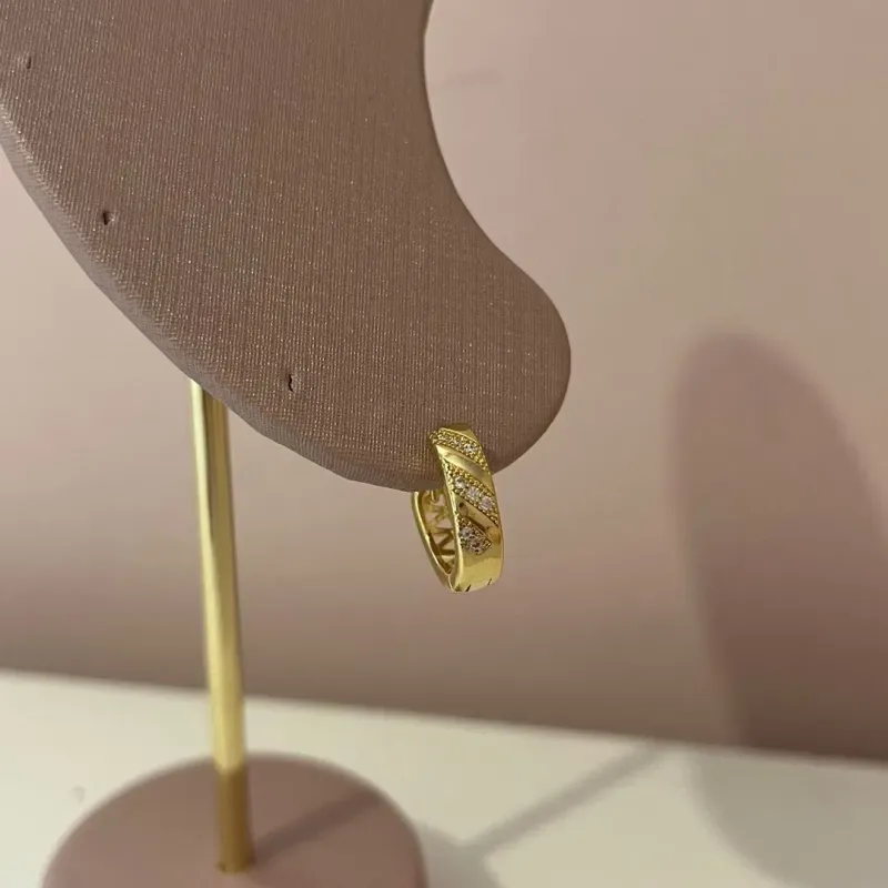 Argola Detalhes Cravejado