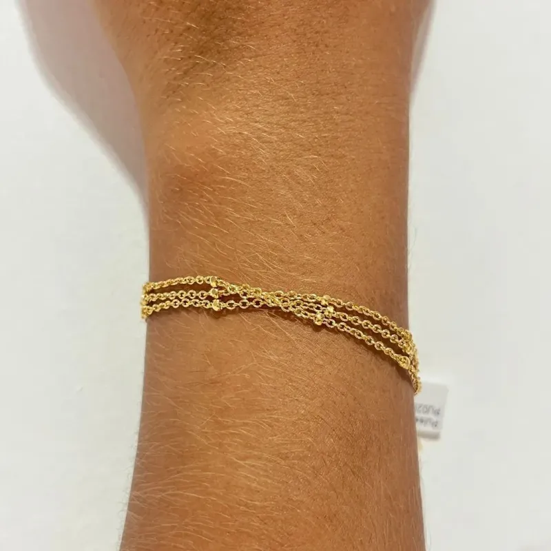Pulseira Tripla Bolinhas