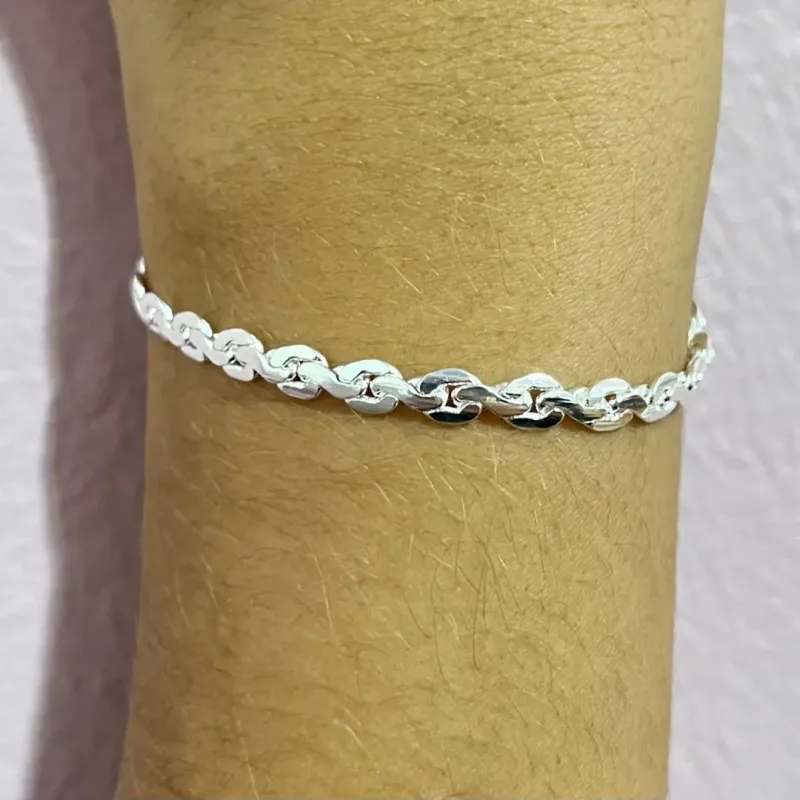 Pulseira Elos Fechados Prata