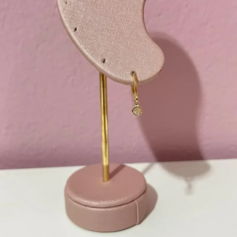Brinco Argolinha com Pingente Zircônia