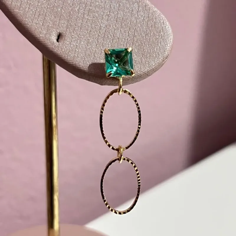 Brinco Pedra Verde