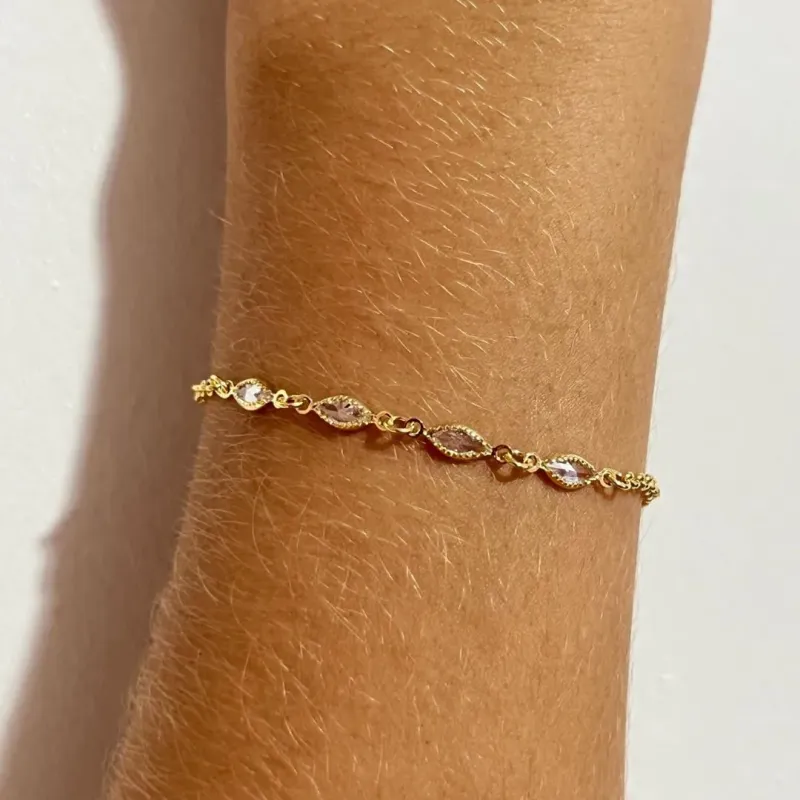 Pulseira Zircônias Ovais