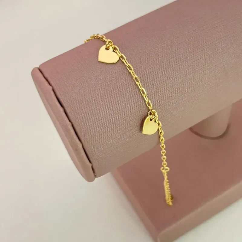 Pulseira Infantil Corações Lisos