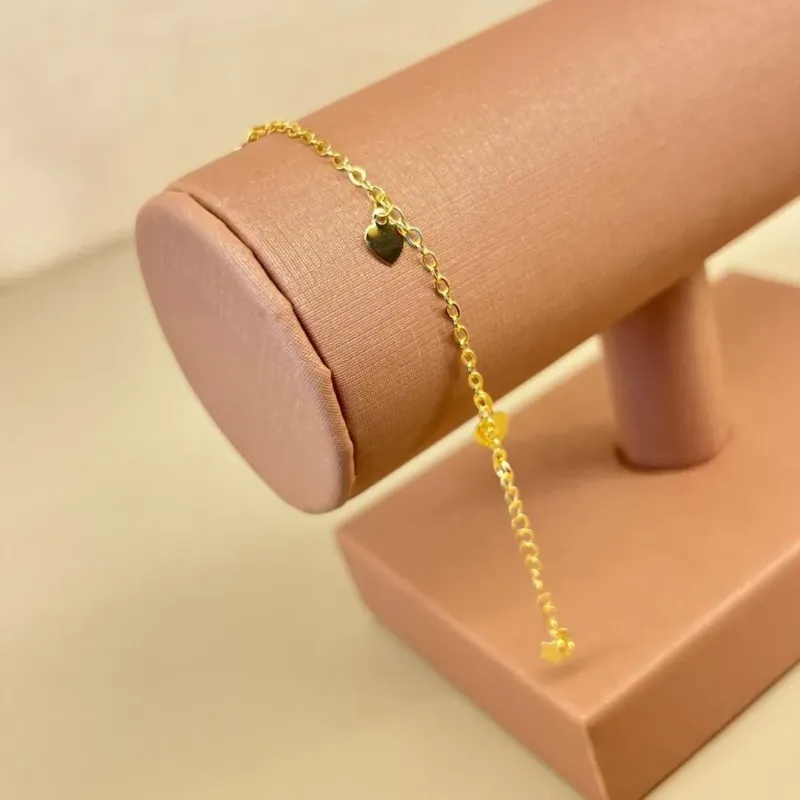 Pulseira Infantil Corações Chapinha