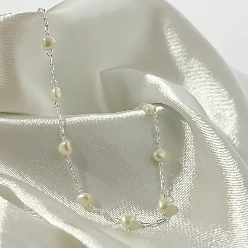 Pulseira Pérolas Coração