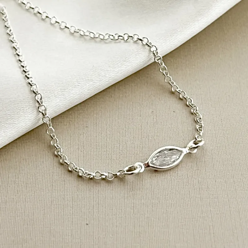 Pulseira Zircônia Oval