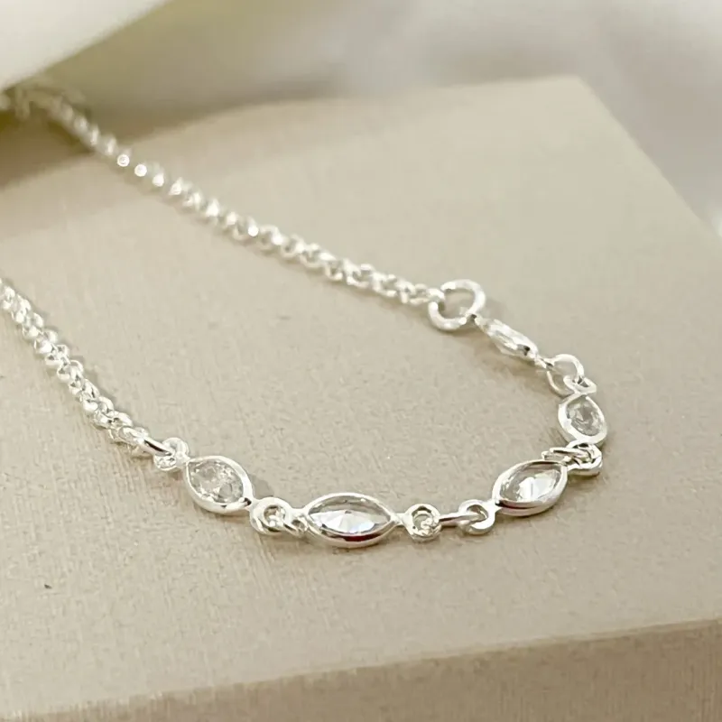 Pulseira Zircônias Ovais