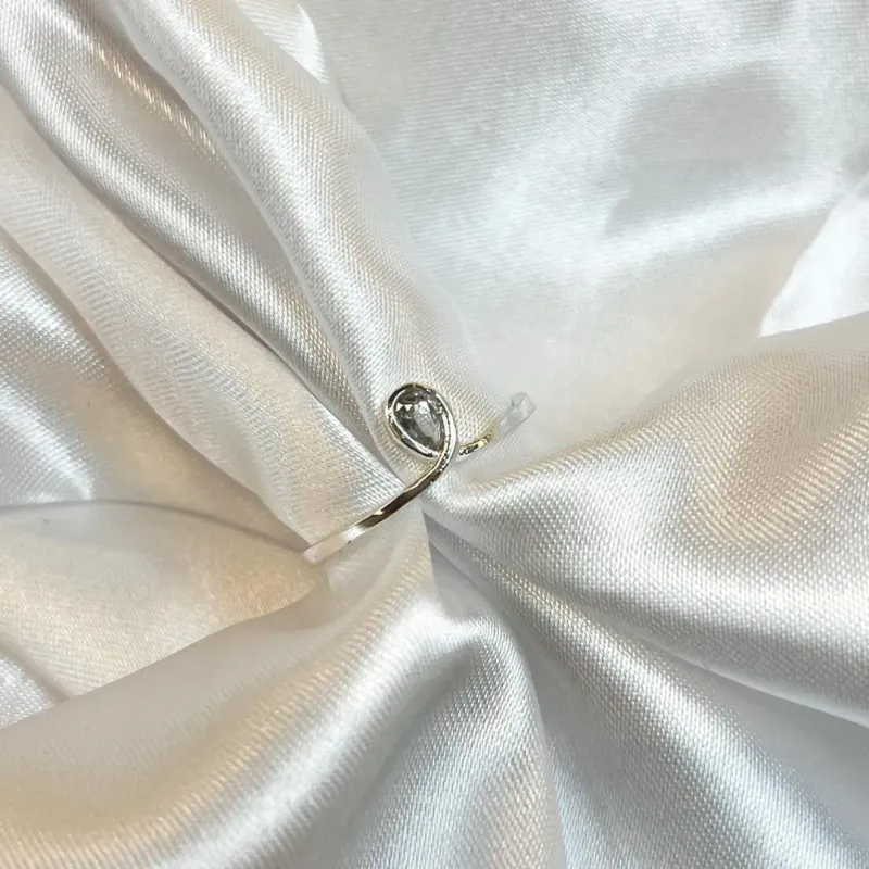 Anel Gota em Zircônia