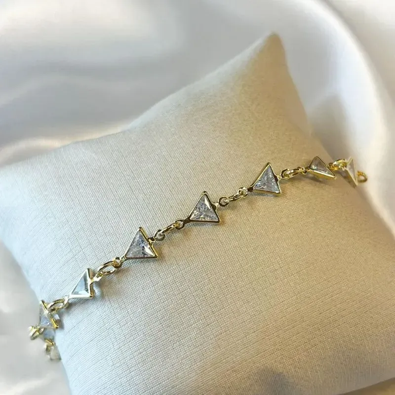 Pulseira Triângulos em Zircônia