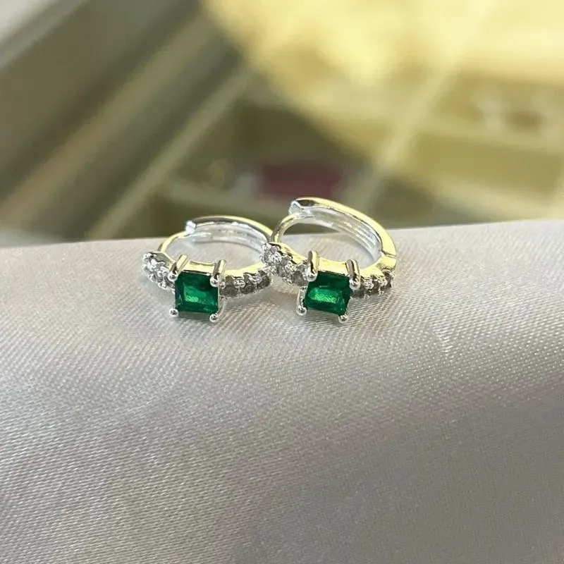 Brinco Argolinha Esmeralda