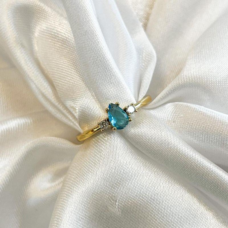 Anel Gota Azul