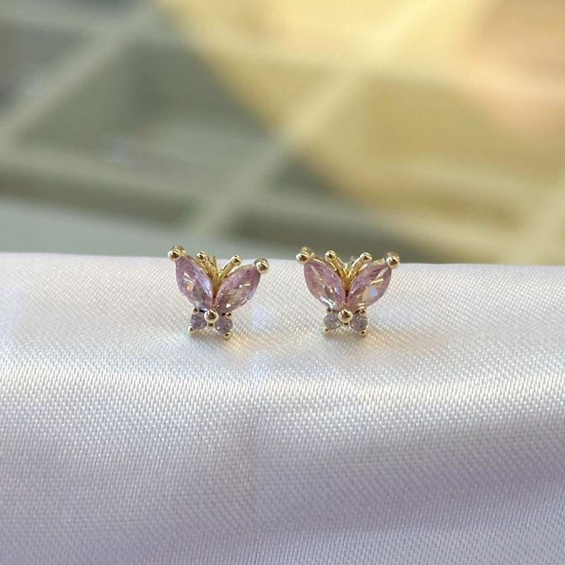 Brinco Borboleta Rosa