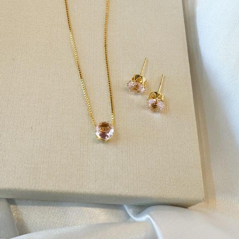 Conjunto Ponto de Luz Rosa