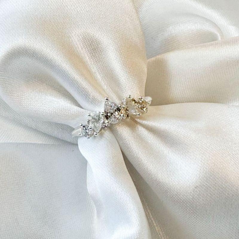 Anel Gotas Zircônia