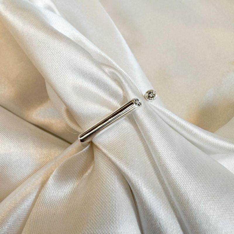 Anel Reto Zircônia Canto