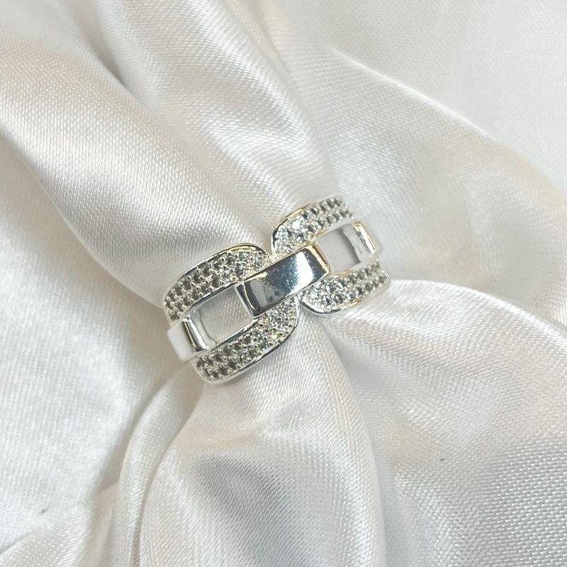 Anel X Cravejado Grosso