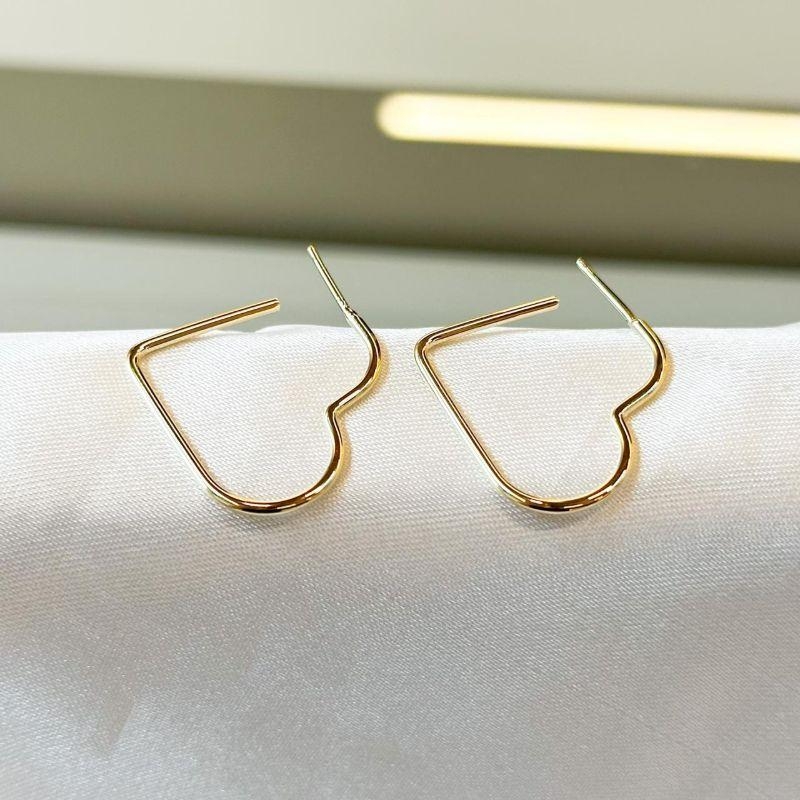 Brinco Argola Coração Liso P