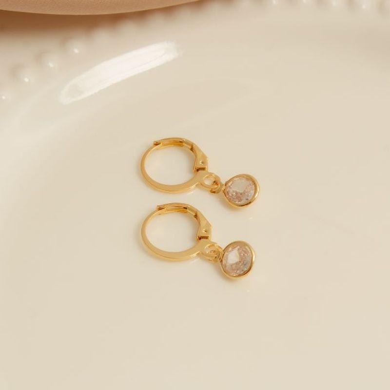 Brinco Argolinha Ponto de Luz Redondo