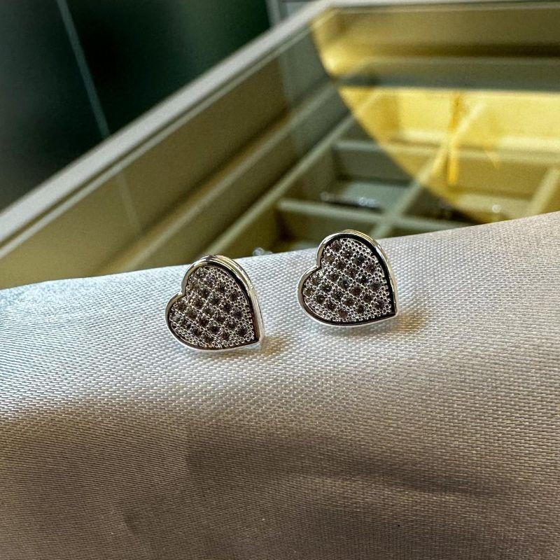 Brinco Coração Cravejado