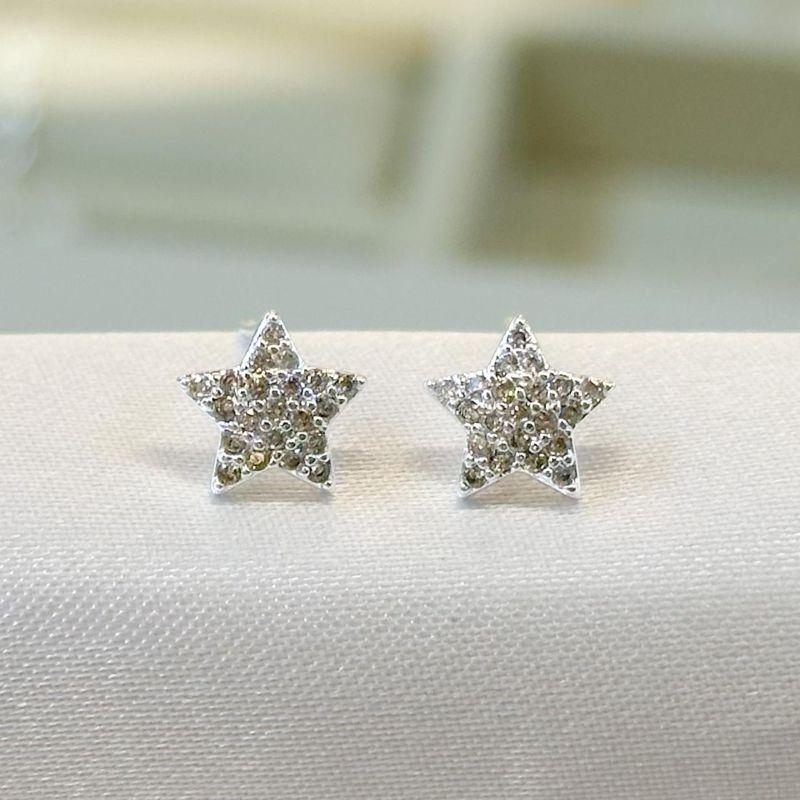 Brinco Estrelinha Cravejada