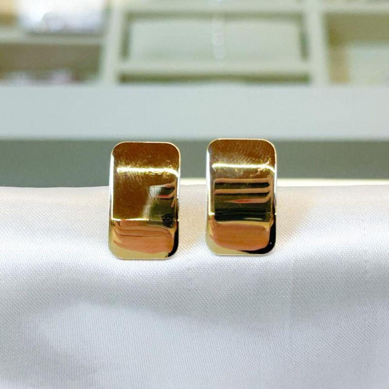 Brinco Retângulo Liso