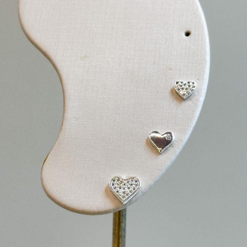 Trio Coração Liso e Cravejado