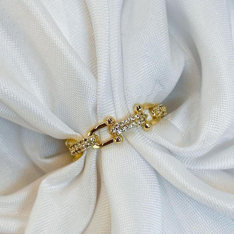 Anel Aro Trabalhado e Cravejado