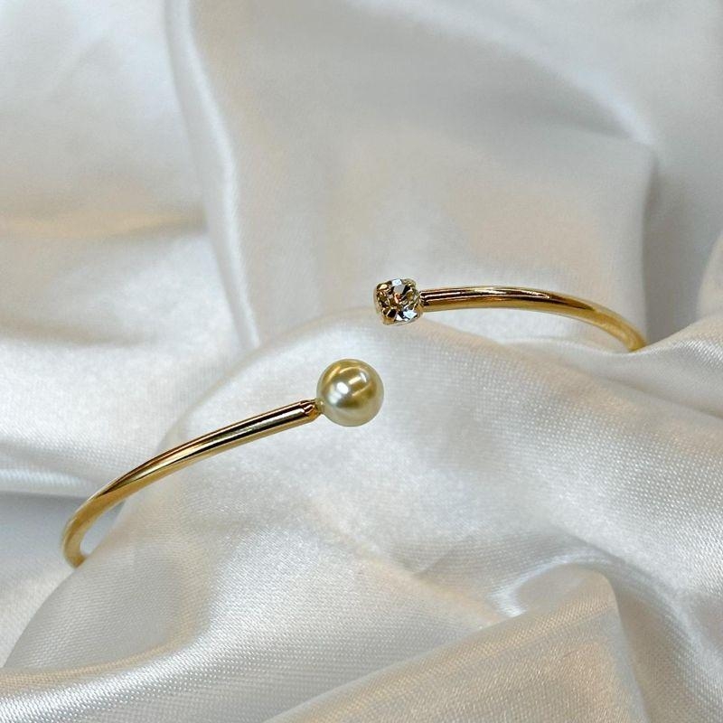 Bracelete Pérola e Zircônia