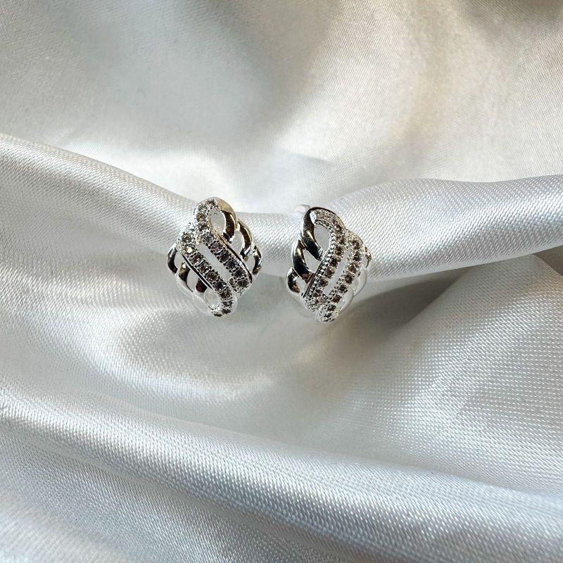 Brinco Argolinha Detalhe Cravejado