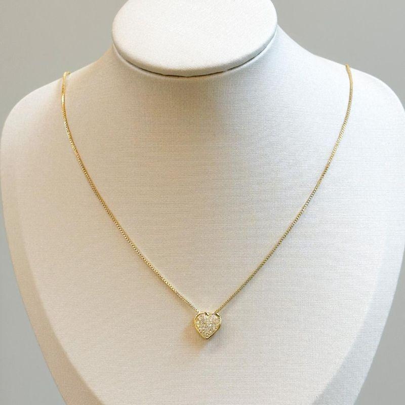 Colar Coração Cravejado