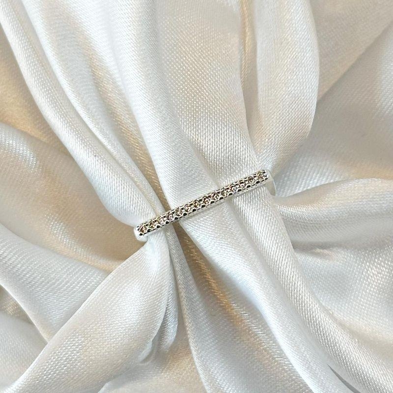 Anel Aparador Quadrado Cravejado