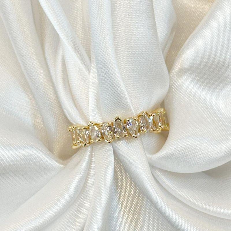 Anel Gotas Zircônia