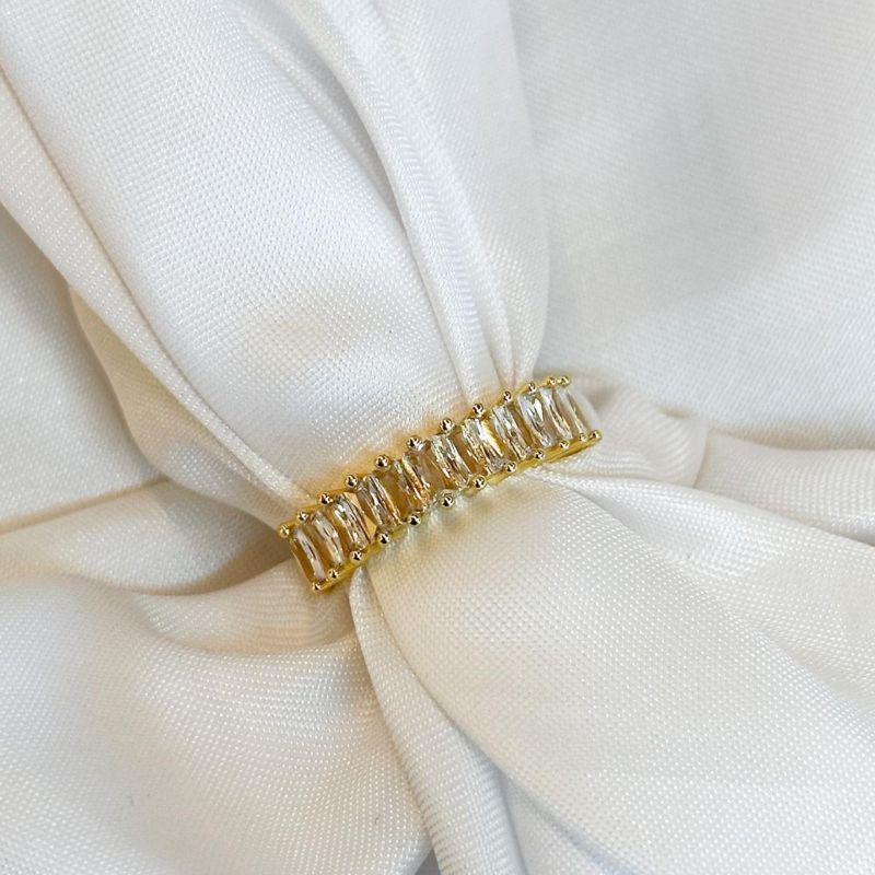 Anel Pedras Baguetes