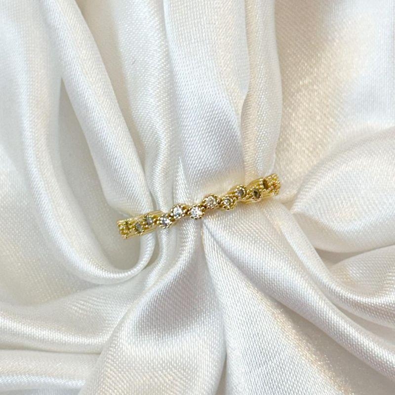 Anel Pontinhos em Zircônia