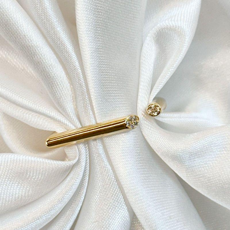 Anel Reto Zircônia Canto