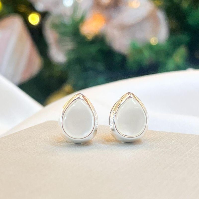 Brinco Argolinha Gota Madrepérola