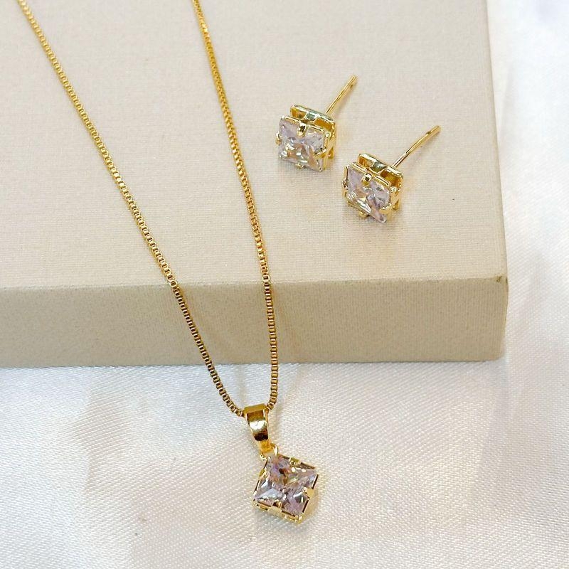 Conjunto Quadrado Zircônia