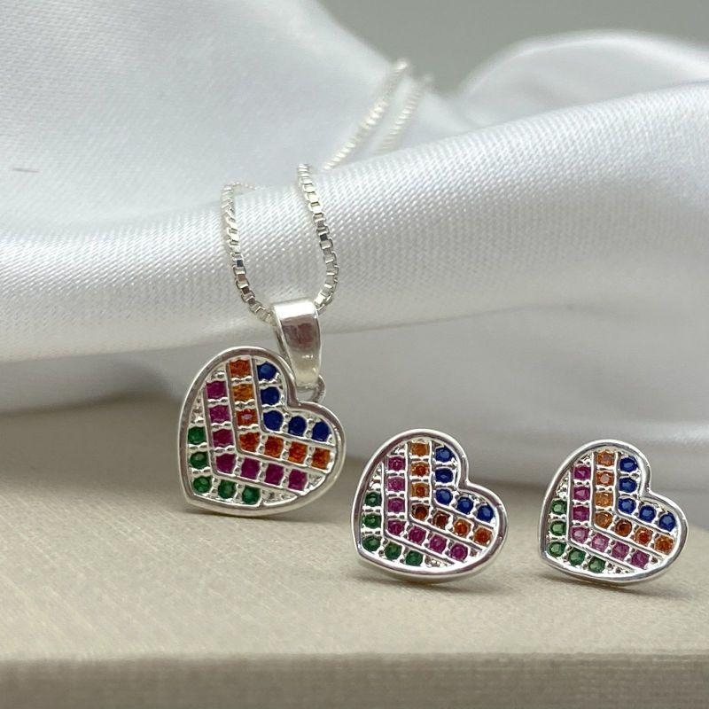 Conjunto Coração Cores