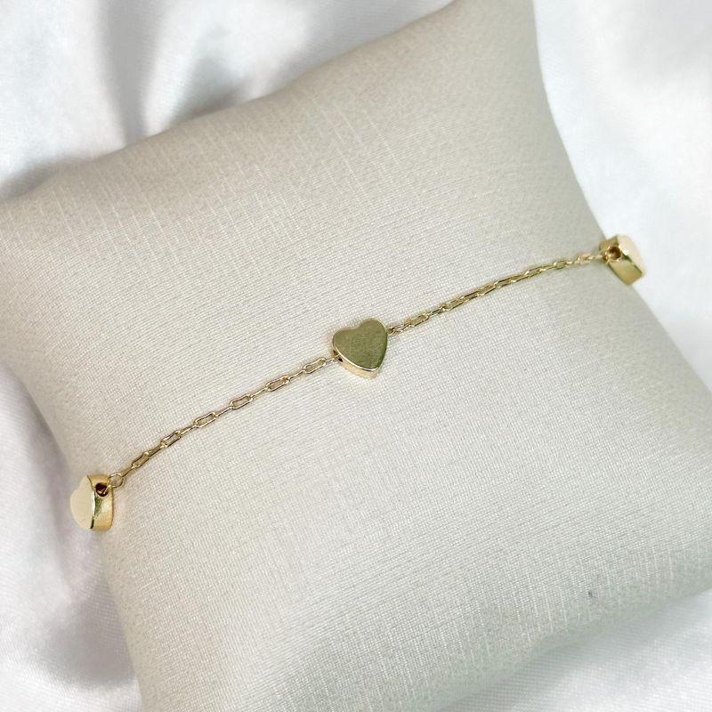 Pulseira Corações Lisos