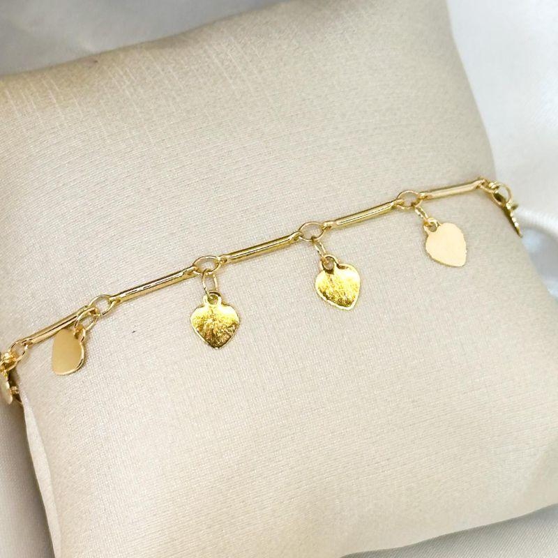 Pulseira Corações Pendurados